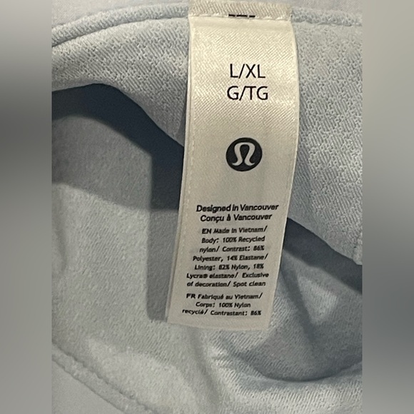 Lululemon Nylon Bucket  Hat Cinchable Baby Blue Size L/XL NEW main image 4